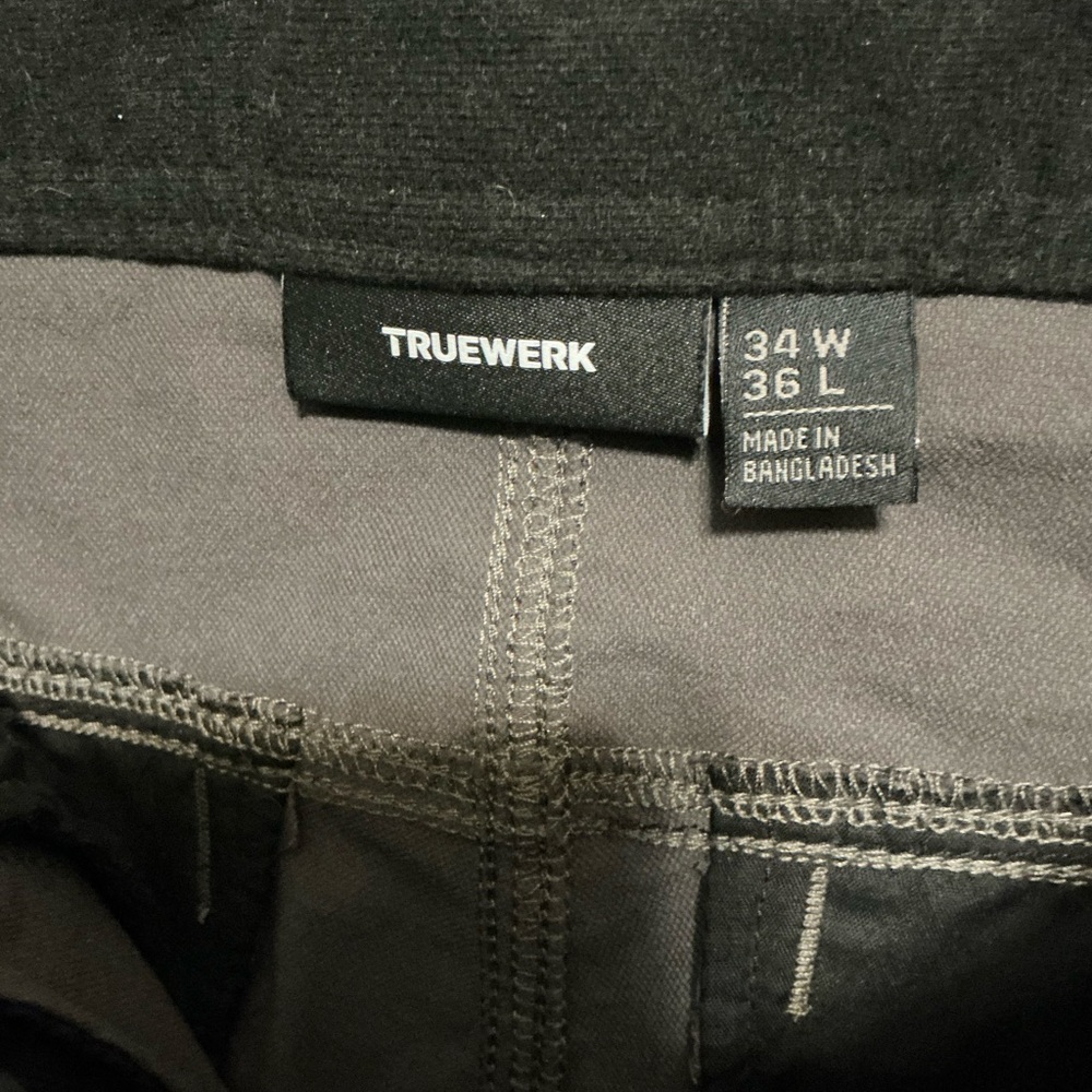 Truewerk Men's Gray Pants, Brand New!  34W 36L - Picture 3 of 4